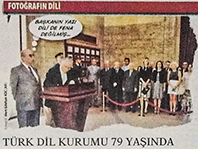 Türk Dil Kurumunun 79. Kuruluş Yıl Dönümü Töreninde Anıtkabir Özel Defteri İmzalarken